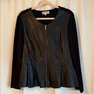 Nanette Lepore Black Faux Leather Jacket